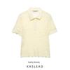 Kaslead New Arrival Women's Fashion Style Stylish Simple and Versatile Lace Short Sleeve Shirt 3067057