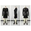 Women's European & American Sexy Formal Dress, Long Sleeve Solid Color Sequins Feather Evening Party Gown, Round Neck Cocktail Dress