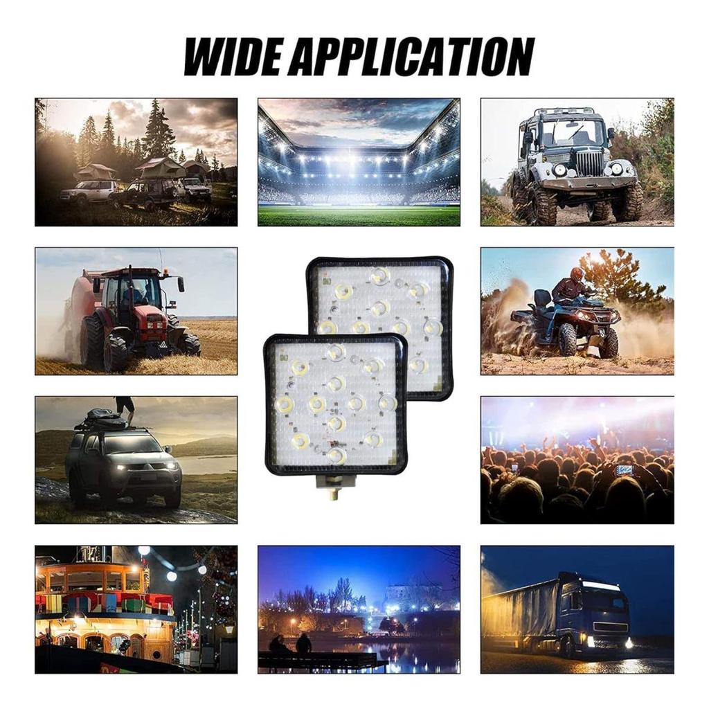 LED Pods 8SZT 24V Flood LED Światła Off-Road Super Jasne | Światło Drogowe Przeciwmgielne Robocze do Ciężarówki SUV Łodzi Traktora JCB