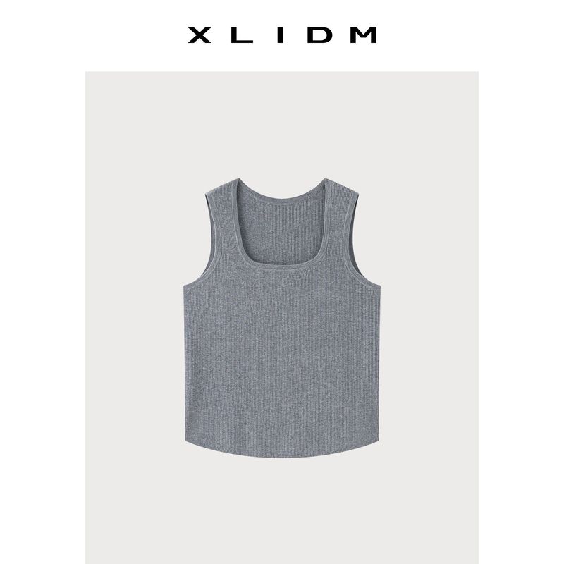 

Xiaoli Plus Size Women s Clothing: Wool Blend Wide Strap Tank Top for Spring and Summer, Basic Style to Cover Trapezius Muscles, Versatile Flower Gray (Spot) XL
