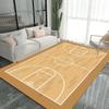 Artistic Basketball & Court Area Rug, for Living Room, Bedroom, Office, Balcony Decor Mat
