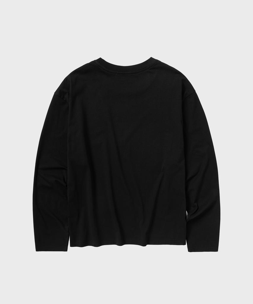 NONBLANK Reporter Cotton Crop Ls T-Shirt_Black