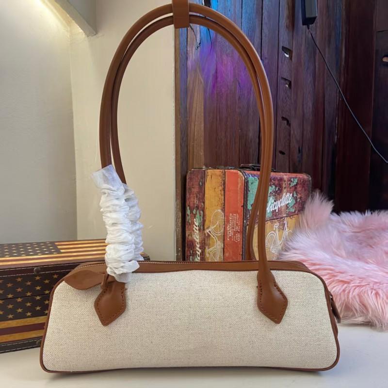 Ткань Кожа Французская Нишевая Сумка-Колбаса Ретро Сумка под Мышку Багель Женская Сумка для Поездок Всесезонная Наплечная