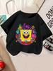 Patrick Star SpongeBob Short Sleeve Kids T Shirt Summer Cute Crewneck Boys Girls 3-14