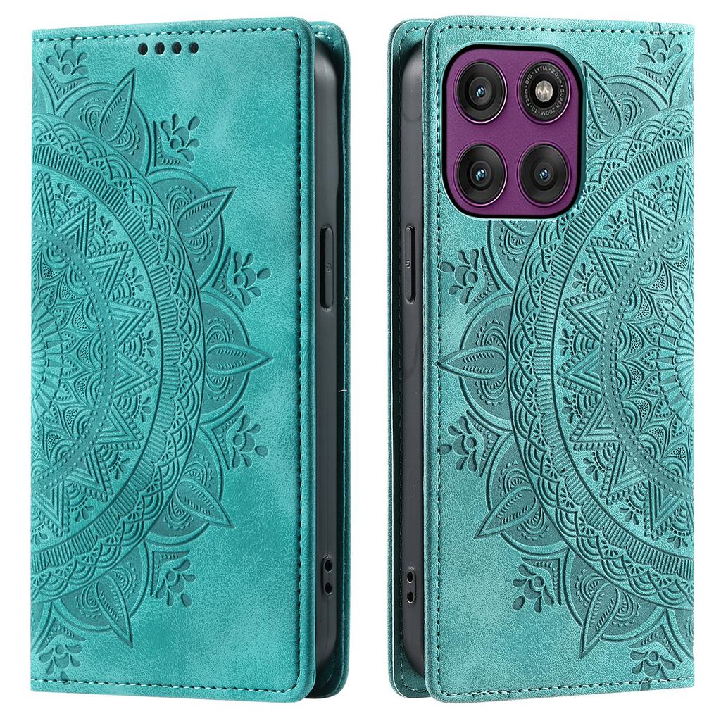 For Motorola Moto G56 5G Case Magnetic Closing Leather Phone Cover Pattern Imprinted
