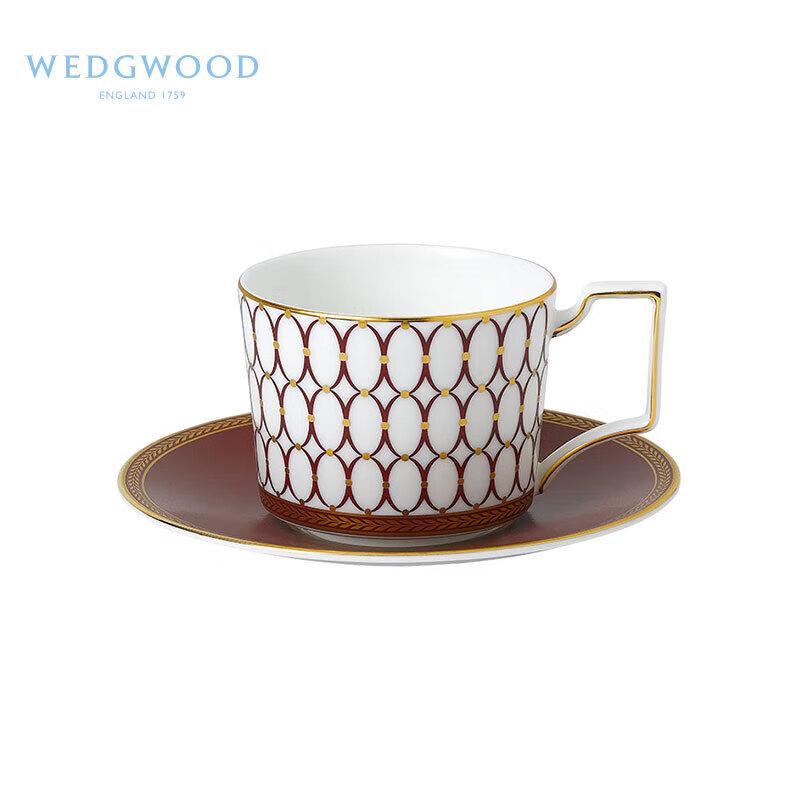 Wedgwood Golden Era Gilded Red Cup and Saucer Set