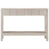 VidaXL Table console blanc 110x35x75 cm bois de manguier solide, table de canapé, table console de couloir, derrière la 4009375