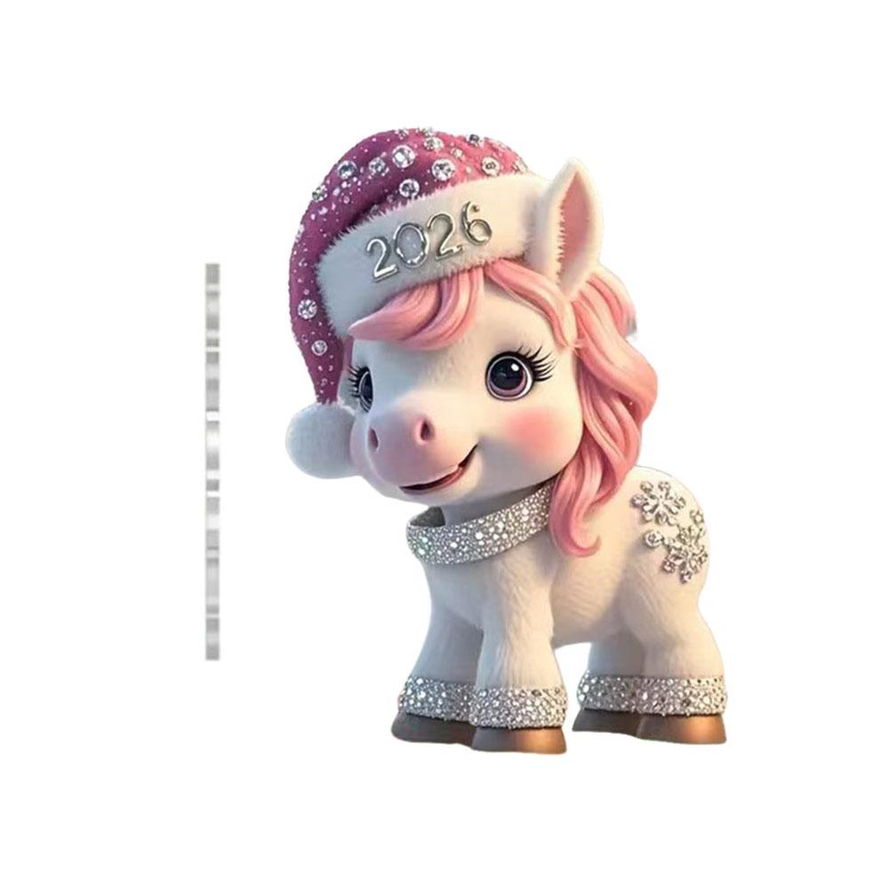 2D Flat Horse Pendant Ballerina Xmas Tree Hanging Ornament Car Rearview Mirror Pendant  Bag Charms
