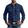 Men's Loose Classic Lapel Multi-pocket Industrial Work Shirt Top