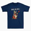 Rock and Roll Guitar Cat Tshirt Funny Cat Playing Guitar Graphic Vintage Mens TShirt Men Summer Crewneck Cotton Short Sleeve