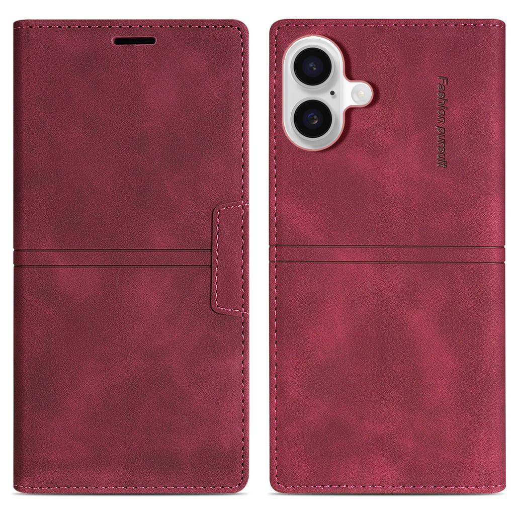 For iPhone 17 Wallet Case Magnetic Closing Leather Phone Cover