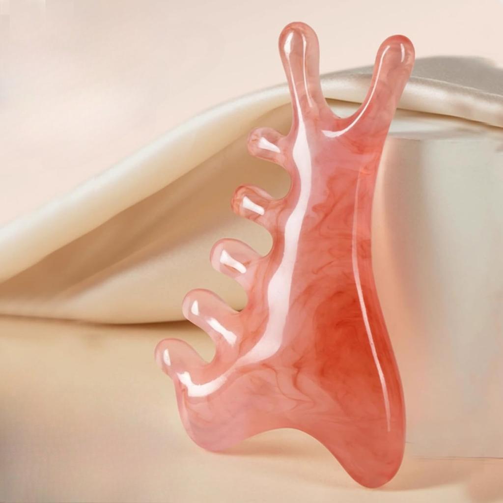 Head Scalping Massage Tool Comb for Hair Head Face Eye Neck Resin Body GuaSha Tool Relieve Stres Promote Lymphatic Circulation