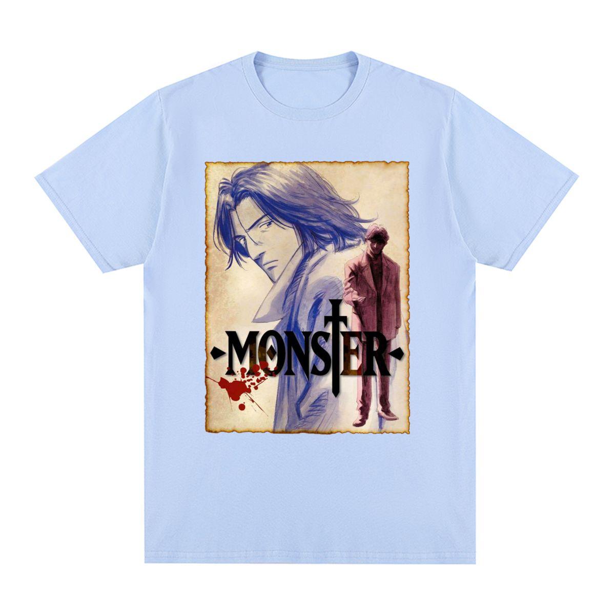 

Наоки Урасава Монстр Винтажная футболка Йохан Либерт Хлопковая мужская футболка Новая футболка Женские топы 4XL