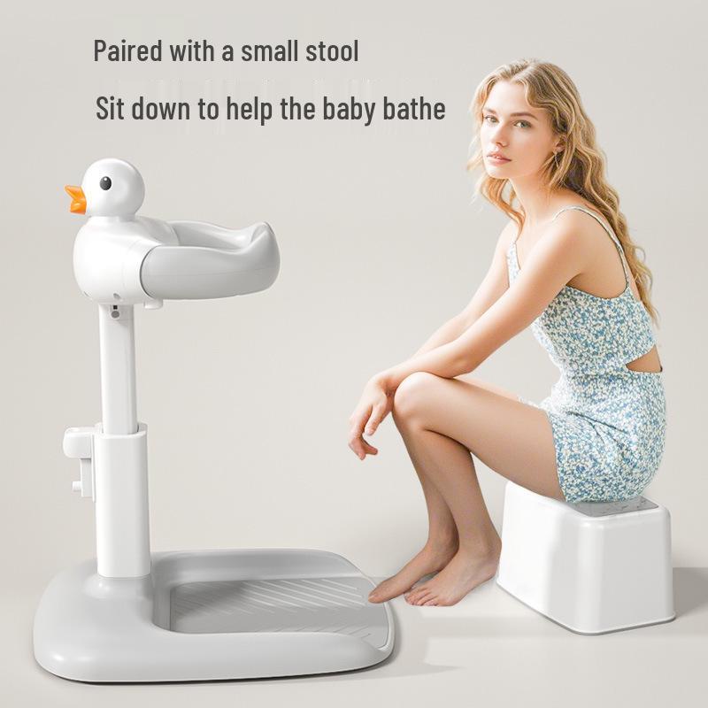 Adjustable Baby Bath Rack for Sitting/Standing in L-Shaped Tub