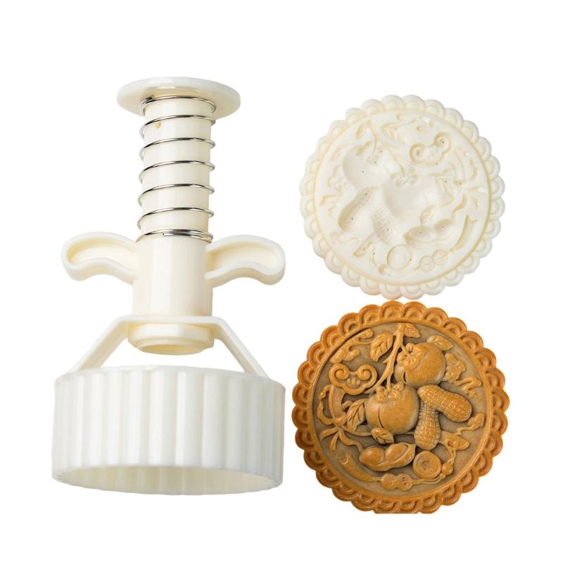 Stampi per Mooncake in ABS con Motivo Festivo Utensili da Forno Opzione 2 Misure