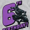 Black Panther Childrens/Kids Heather Pull Over 6th Birthday Hoodie