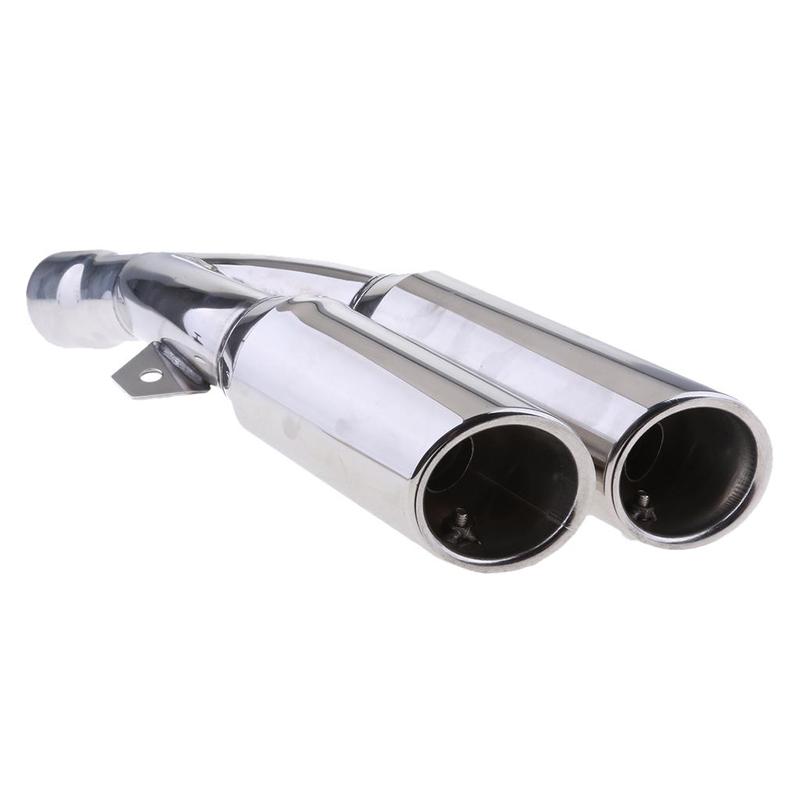 Dual Tail Outlet Slip-on Exhaust Muffler Pipe Stainless Steel DB Killer for Off Road Quad Bike Motorcycle 36-51mm