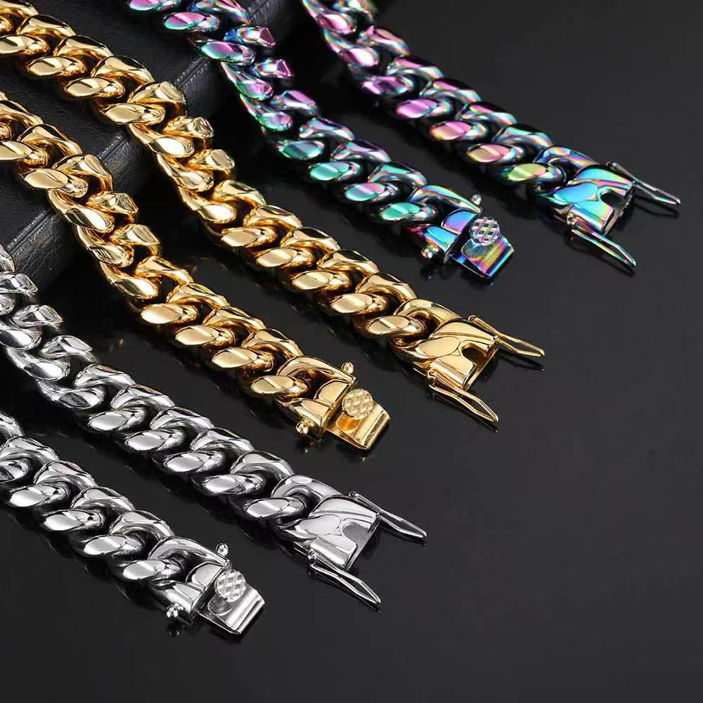 Trendy European & American Hip Hop Stainless Steel Men's Necklace - Unique Jewelry Chain with High-End Appeal
