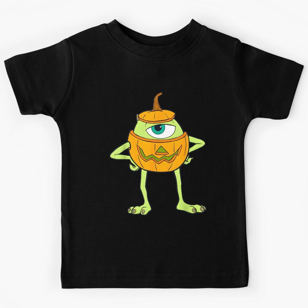 Disney Pixar Monsters Inc Mike Wazowski – Halloween Pumpkin Costume Art Kids T-Shirt 120