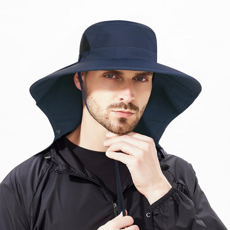 Outdoor Wide Brim Sun Protection Fisherman Hat with Neck Flap