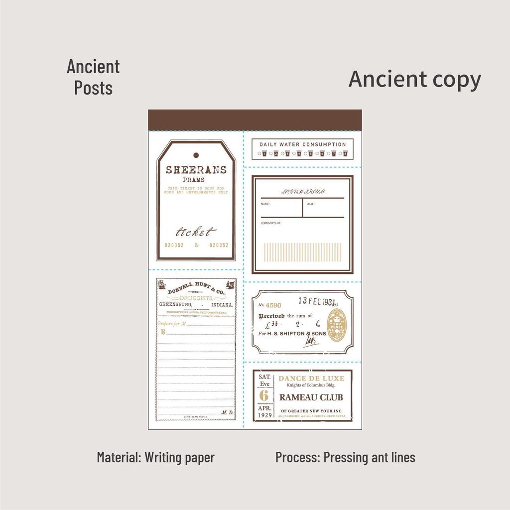 Vintage DIY Cross-Border Sticky Notes for Journaling and Collage