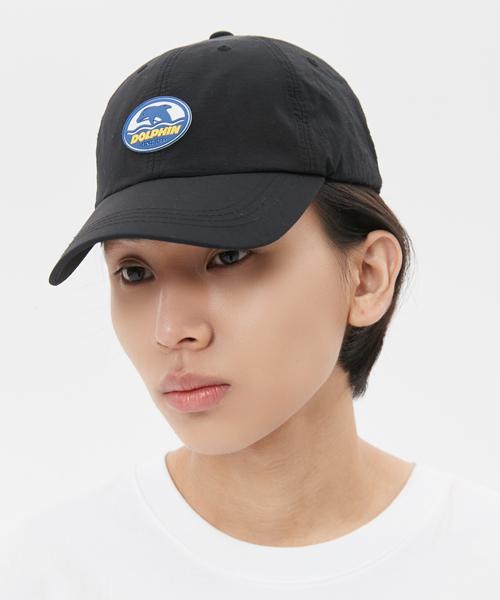 DOLPHIN WAVE APPAREL Dolphin Silicone Patch Ball Cap Black