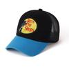 Bass embroidered mesh baseball cap, color-blocked baseball cap, men's summer breathable truck hat, high-top sun hat