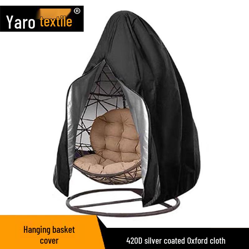 Eggshell Outdoor Patio Hanging Chair Cover - Rainproof & Sunproof 420D Swing Basket Cover.