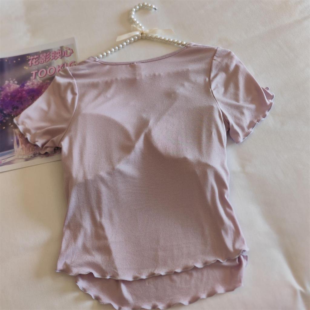 Women's Modal Pajama Set: Summer Short Sleeve & Long Pants with Chest Pad