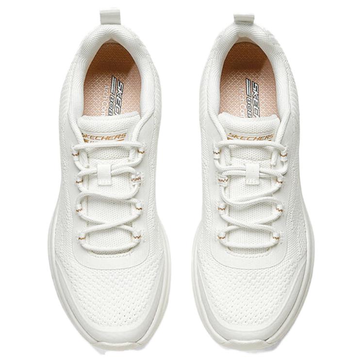 Skechers Arch Comfort Women White Low Top Running Shoes Comfortable Versatile 117561-WHT