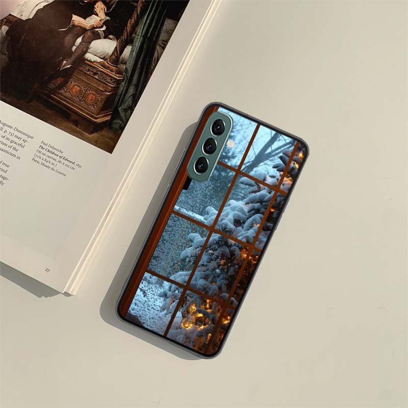 New Landscape Winter Light Snow Luxury Phone Case For Samsung S24 FE Galaxy S22 Ultra S25 Edge S21 S23 FE S20 Plus Cover Shell C