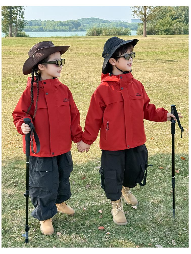 2025 Kids' Three-in-One Windbreaker Jacket - Spring/Autumn Style for Boys and Girls