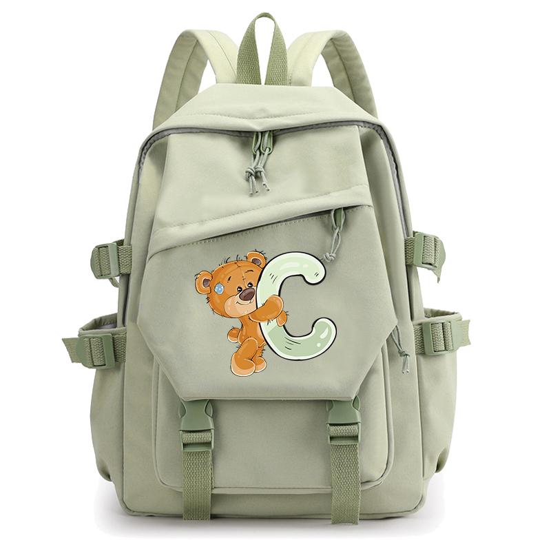 Batoh s 26 anglickými písmeny Studentský Dívčí Školní Batoh Bookbag Cosplay Plátěná Dětská Cestovní taška Kid Batoh Back To School