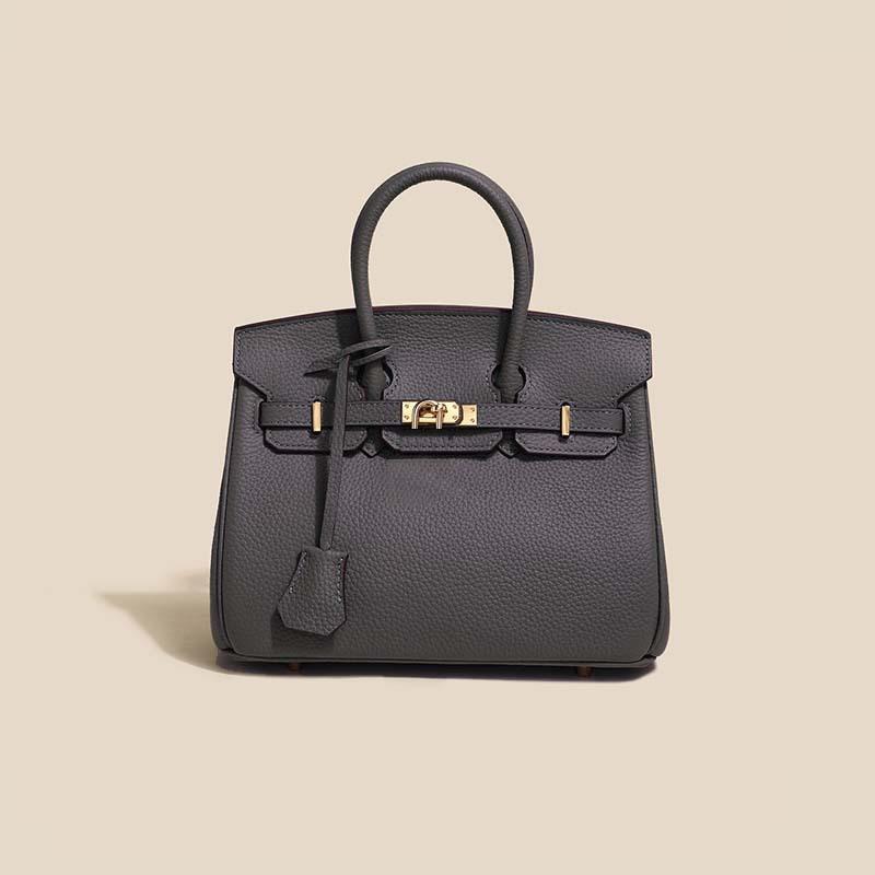 First Layer Cowhide Platinum Bag, High-end Fashion Temperament, Genuine Leather Women's Bag, Classic Versatile Handbag Tide