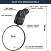 2x Bike Handlebar Mirror Bicycle Rear View Mirrors 360° Adjustable Safety Wide Angle Reflector for