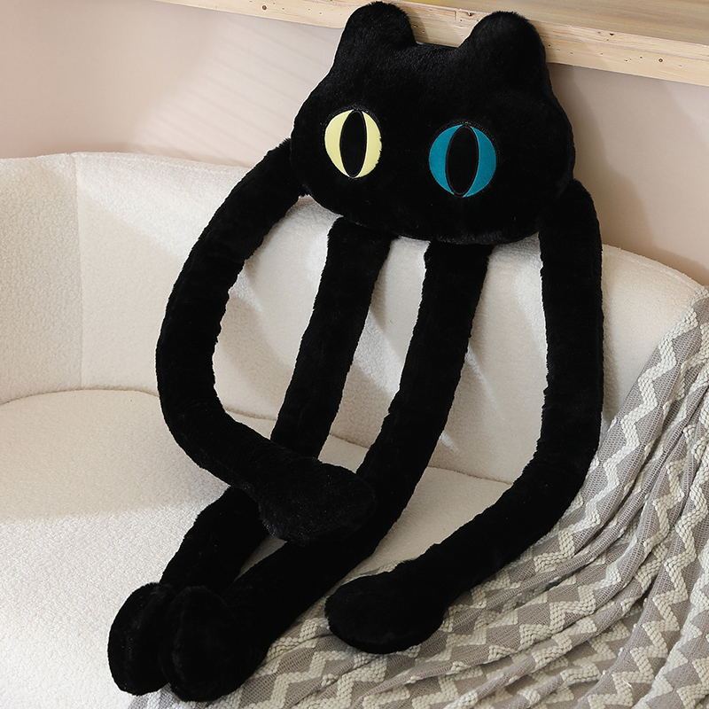 Monster Plush Octopus Toy With Expressive Face Large Size For Kids And Adults чёрный