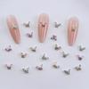 10Pcs 3D Mini Crystal Butterfly Nail Art Charms Jewelry Parts Accessories Luxury Alloy Nails Decoration Rhinestones Supplies
