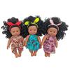 18-47CM Black Doll Full Body Vinyl Reborn Doll Soft Glue Simulation Baby African Doll Music Doll