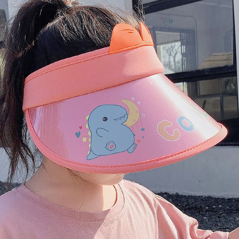 

Летняя новинка Детская шляпа-топлесс с маленьким динозавром Милая мультяшная шляпа от солнца Шляпа от солнца с большими полями Пляжная шляпа от солнца Тренд Orange pink