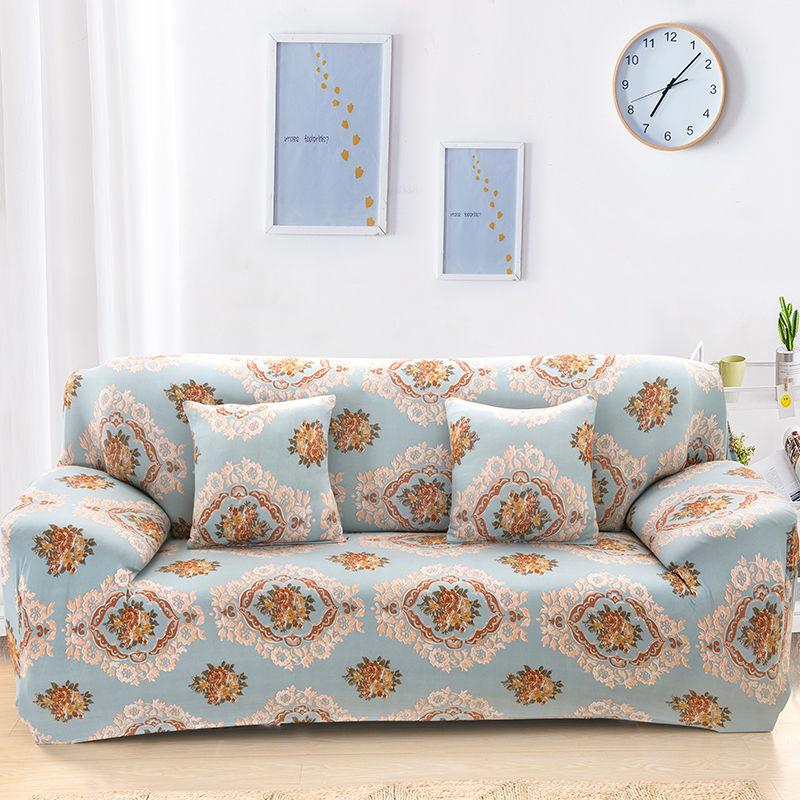 Capa de sofá de 1/2/3/4 L Seater Slipcovers Stretch Sofá Caso Impresso