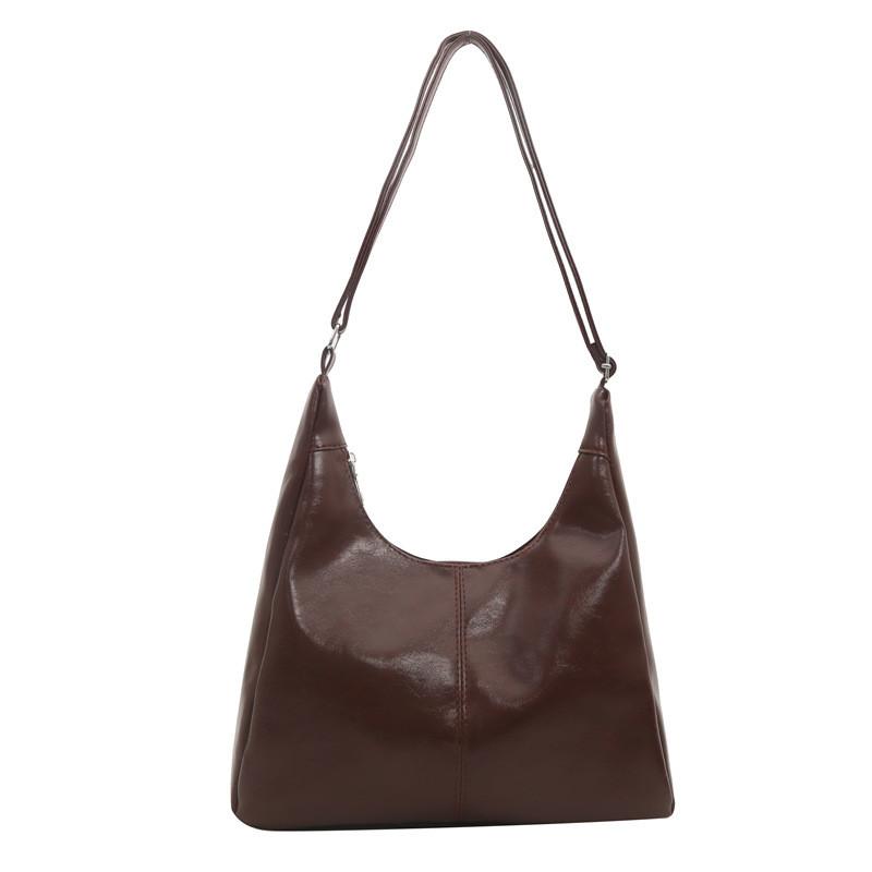 Stylish Large Capacity Spring Shoulder Bag For Women Vintage Chic Tote In Black Brown And Khaki