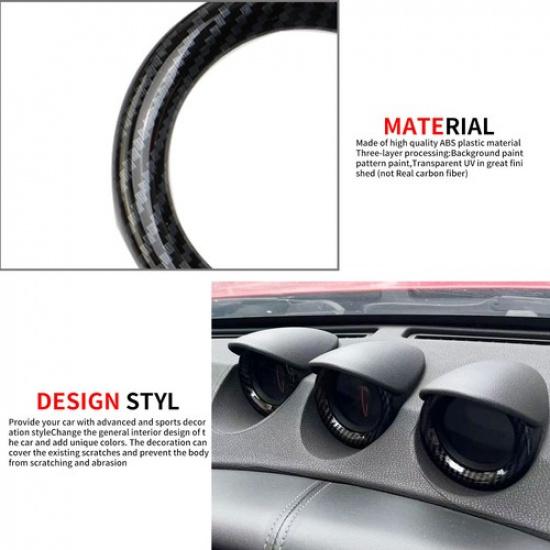Carbon Fiber Style Inner Dashboard Frame Trim Cover For Nissan 370Z 2009-