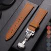 Cowhide Watch Strap for Seiko for Omega Quick Release Wrist Band 18mm 19mm 20mm 21mm 22mm 24mm Butterfly Buckle Leather Bracelet