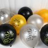 30Pcs Gold Black Happy New Year 2026 Latex Balloons For New Year Eve Party Decoration Favors 12Inch Christmas Balloon Supplies