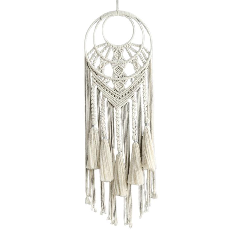 

Woven Tassel Dream Catcher Pendant Birthday Party Decorations Gift Accessory белый