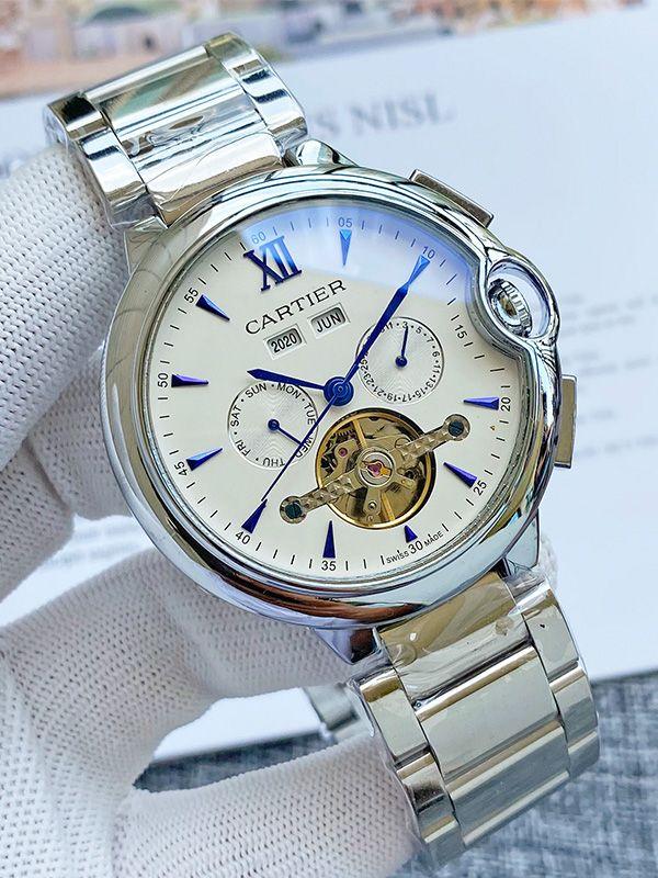 Men's Fashion Executive Watch Automatic Mechanical Watch Leather Strap Watch