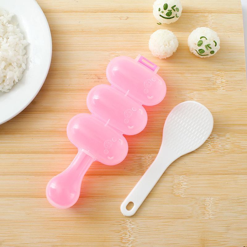 Douyin 3-Hole Shake-Shake Rice Ball Mold - Small Spherical Rice Ball Maker