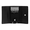 Coach Six Ring Key Case With Snap Closure Coated Canvas And Calfskin Women accessories Black CW718-OY2