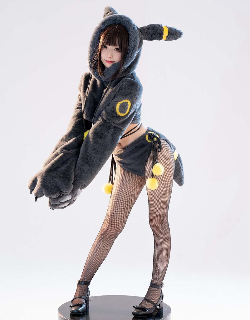 Mobbunny Beautiful Cosplay Anime Long Black Cute Outfit Black Women's Costume, Game, Sleeves, Pajamas, Top, Bra, Lingerie, Pants, Animal-Style Cat,