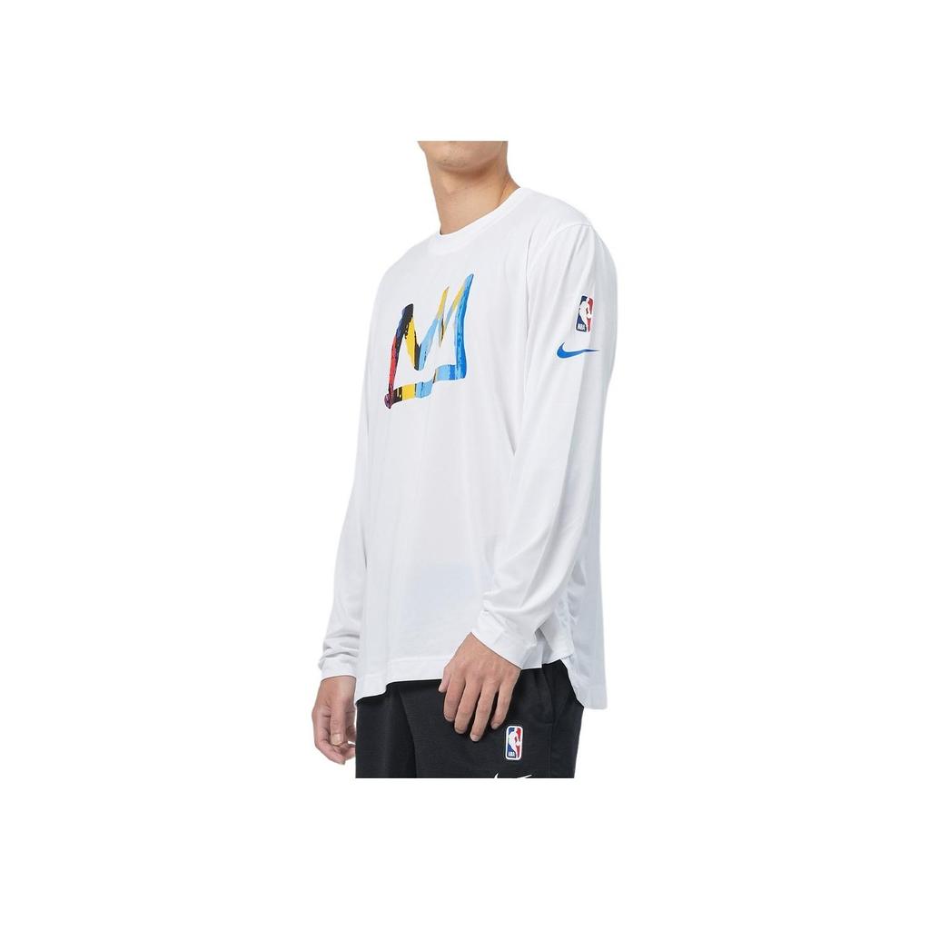 Nike Letter Pattern Print Long Sleeve T-Shirt Men Tops White DR2182-100